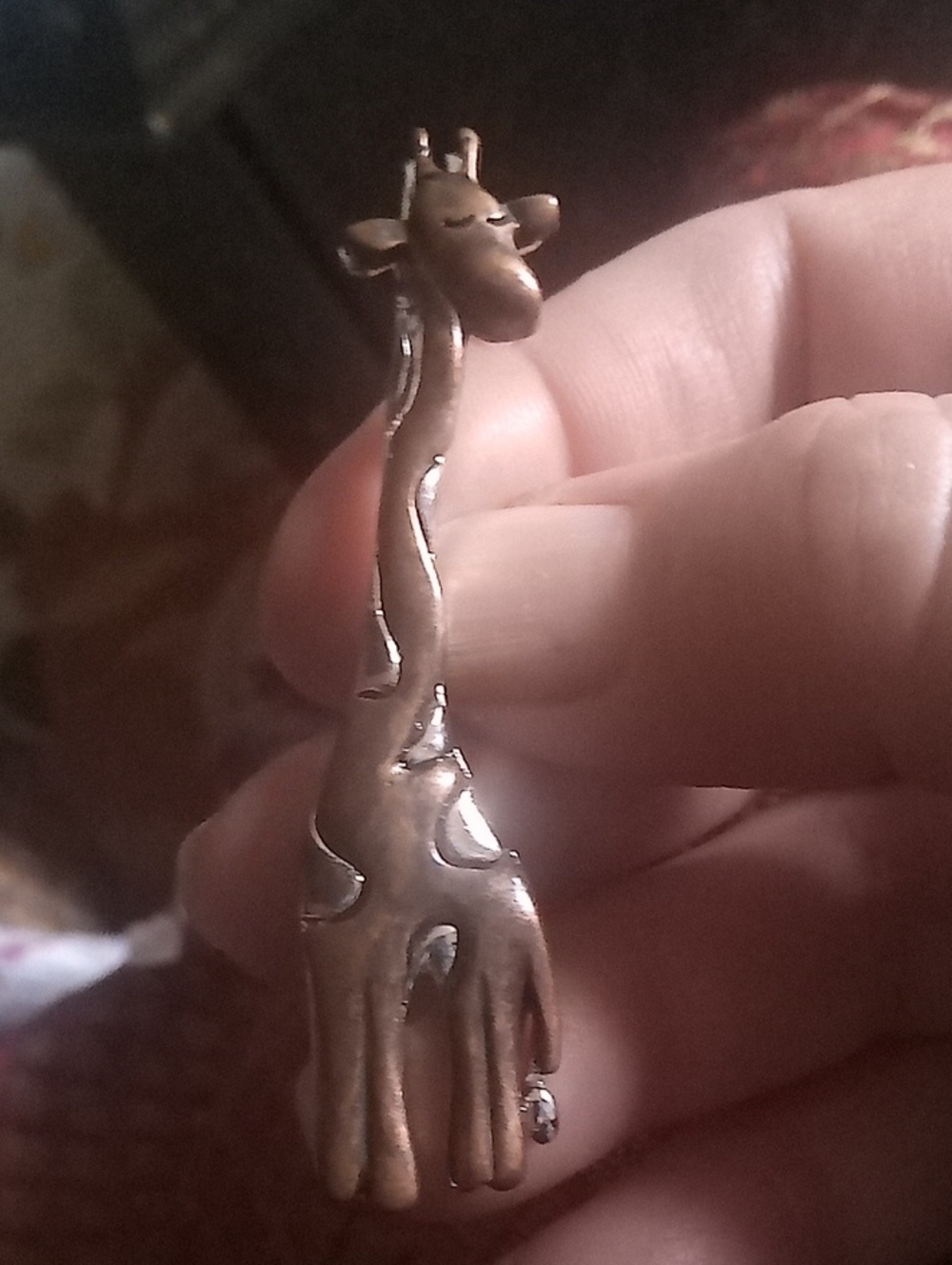 Bronze Giraffe Brooch Decorative Accent -